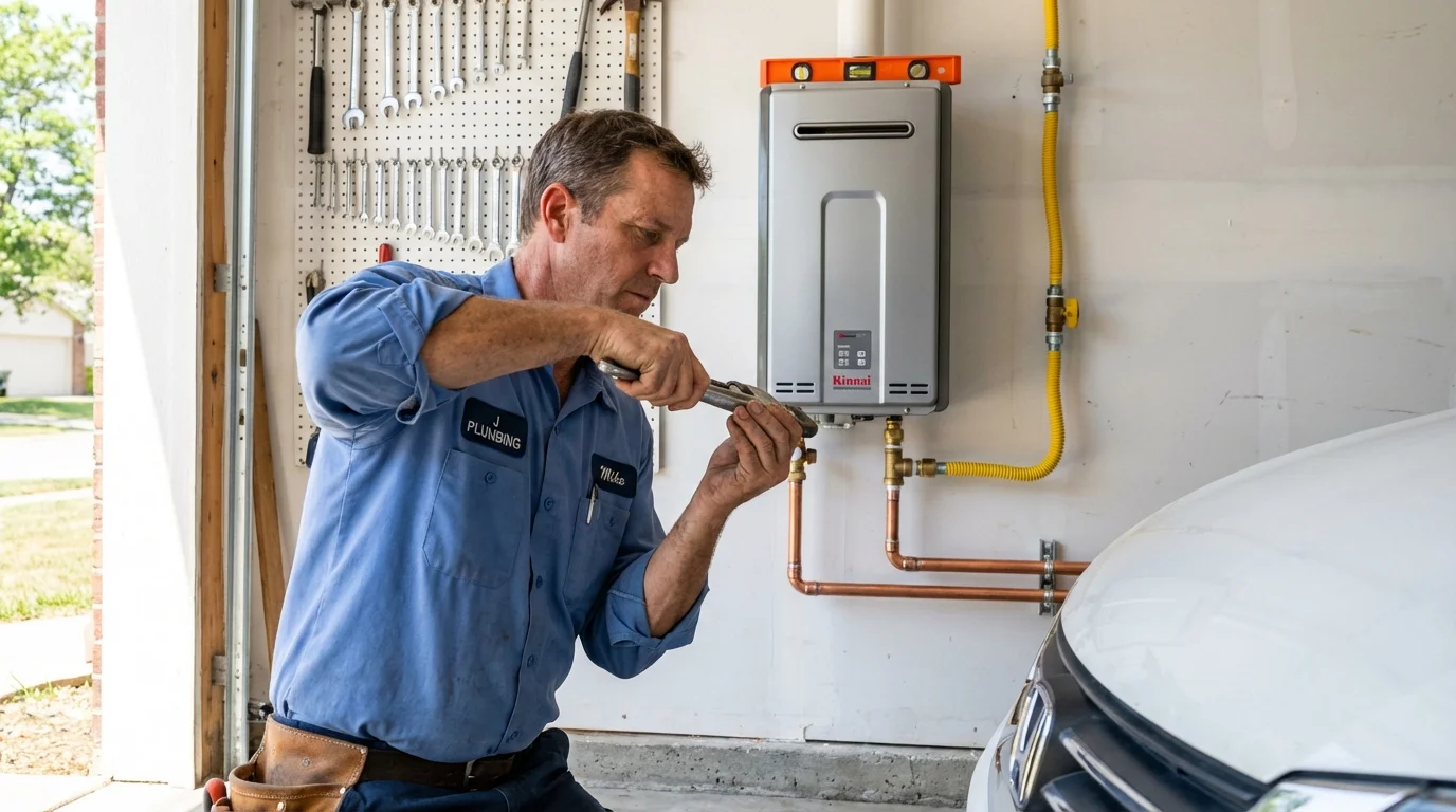 Tankless water heater installation by a Johns Plumbing LLC plumber in Sierra Vista